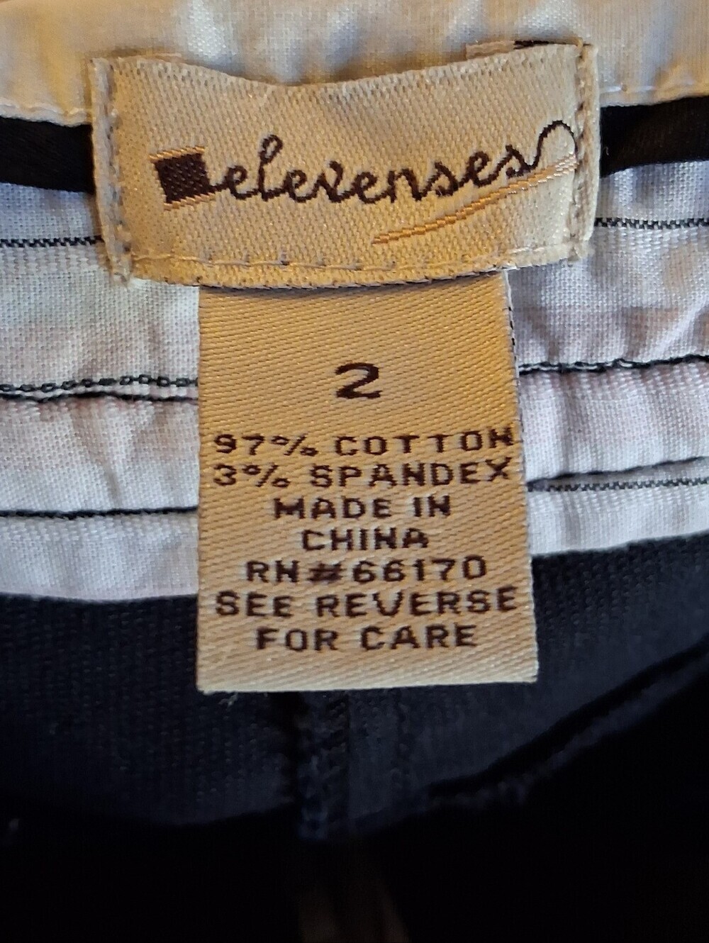 NWOT Anthropologie Elevenses Black Ribbed Extra Wide Flare Suspender Pant SZ 2 - Picture 5 of 5